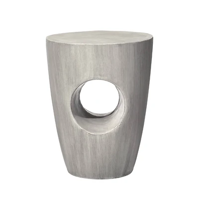 Glitzhome® 18'' Multi-Functional Faux Concrete Accent Table