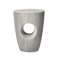 Glitzhome® 18'' Multi-Functional Faux Concrete Accent Table