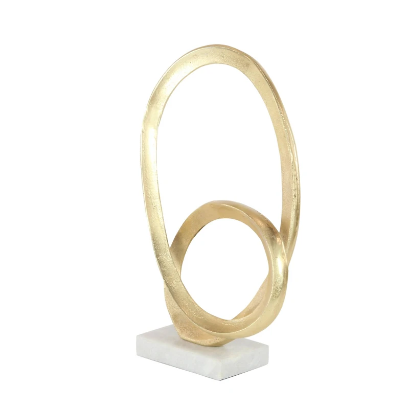 CosmoLiving by Cosmopolitan 17" Gold Aluminum Geometric Sculpture