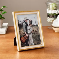 Expressions™ Cream & Gold Leaf Frame by Studio Décor