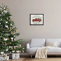 Stupell Industries Local Fresh Cut Christmas Trees Framed Floater Canvas Wall Art