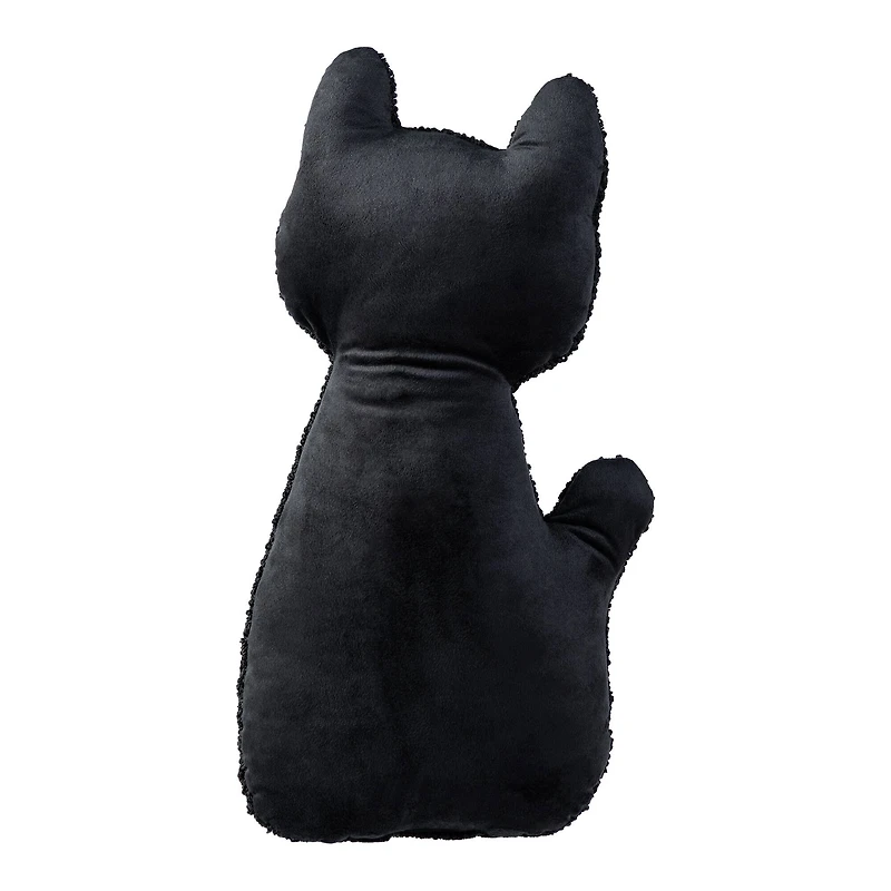 Glitzhome® 18"H Halloween Hooked Skeleton Cat Shaped Pillow