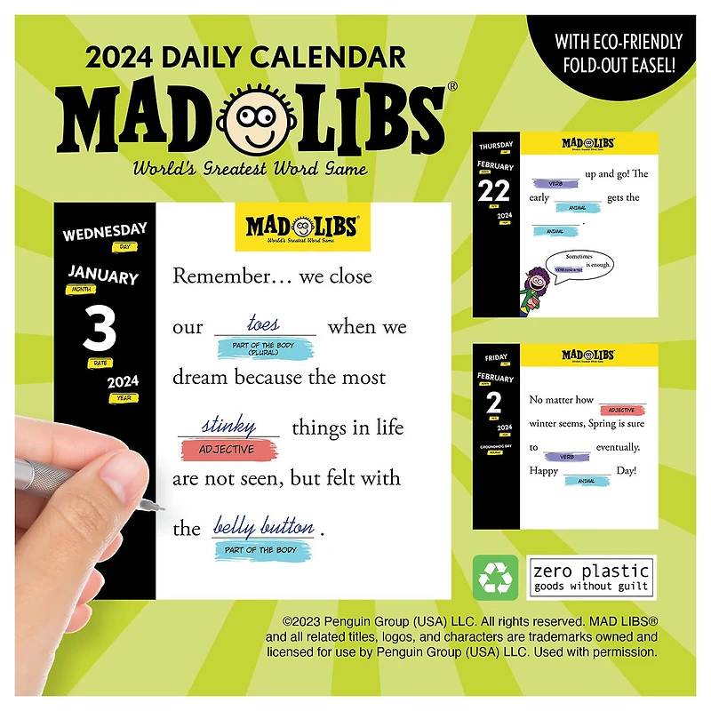 TF Publishing 2024 Mad Libs Daily Desktop Calendar