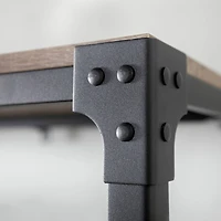 Walker Edison 64" Driftwood Angle Iron Industrial Bookcase