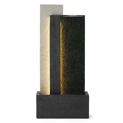 Glitzhome® 38.25" Modern LED Textured Surface Outdoor Floor Fountain