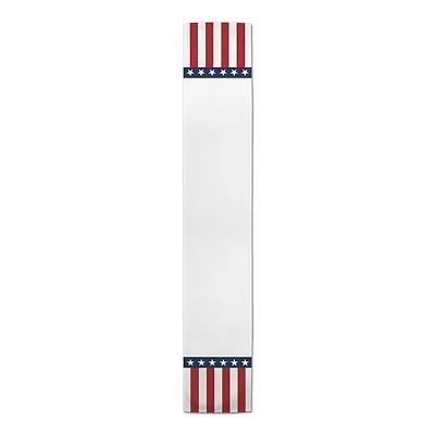 90" Stars & Stripes Poly Twill Runner