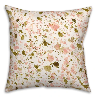 Pink & Gold Speckles Indoor/Outdoor Pillow