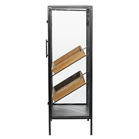 40'' Black Wood Contemporary Standing Wine Rack