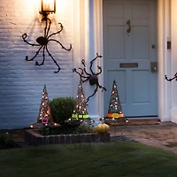 23" Black LED Witch Hat Halloween Garden Stakes