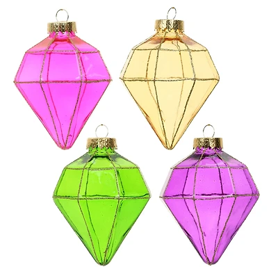 4 Pack 4.5" Plastic Diamond Ornaments by Ashland®