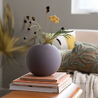 Hello Honey® 8.5" Matte Plum Latex Glaze Stoneware Vase