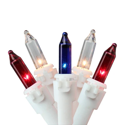 100ct. Red, White & Blue 4th of July Mini Light Set