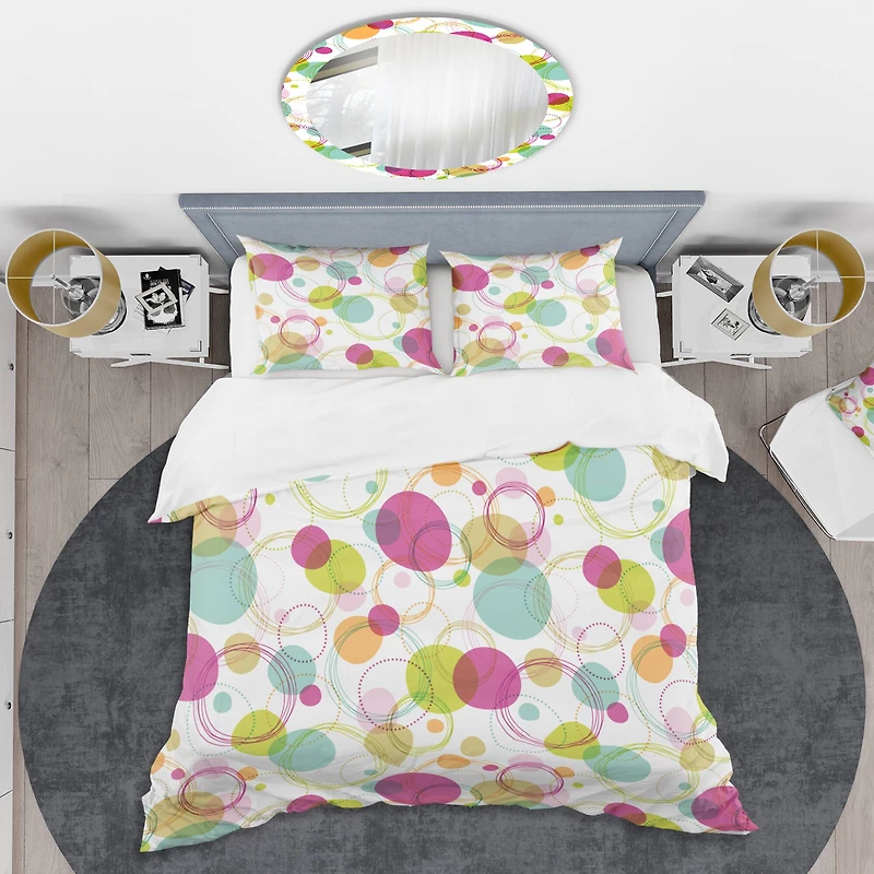 Designart 'Retro Circular Design II' Mid-Century Duvet Cover Set