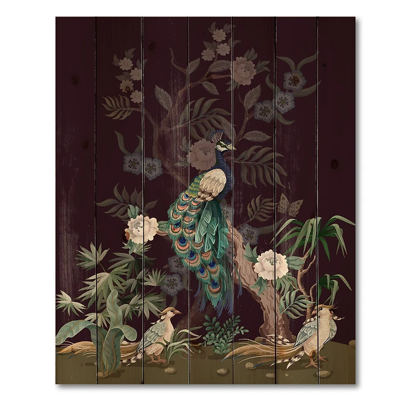 Designart - Chinoiserie With Birds and Peonies V