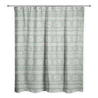 Sage Mudcloth 71" x 74" Shower Curtain
