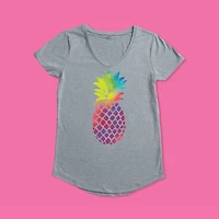 Cricut® Gray Women's Fitted V-Neck T-Shirt Blank
