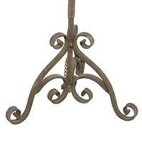4.5ft. Brown Iron Rustic Candle Holder Lantern
