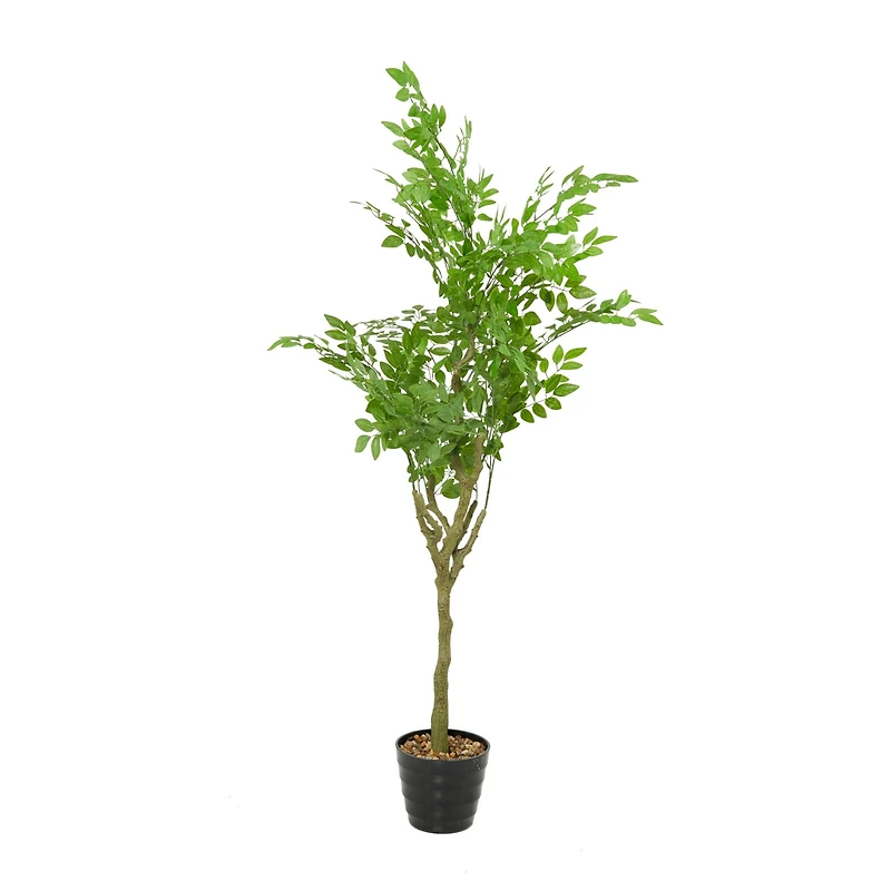 61" Green Vinyl Contemporary Potted Artificial Tree