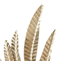 16" x 41" Gold Metal Bird Wing Wall Décor Set with Textured Metallic Finish