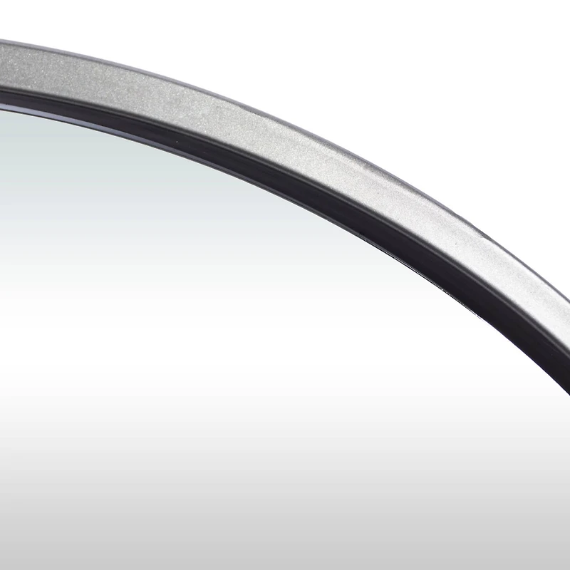 30" Silver Contemporary Metal Wall Mirror