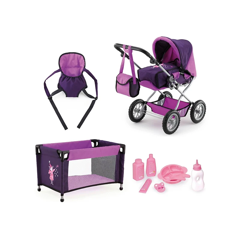 Bayer Design Combi Grande Purple Fairy Pram & Travel Bed Set