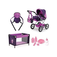 Bayer Design Combi Grande Purple Fairy Pram & Travel Bed Set