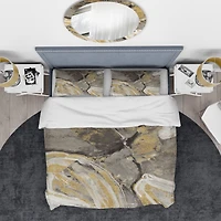 Designart 'Glam Phoenix Neutral' Glam Bedding Set