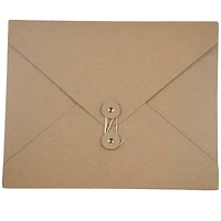 JAM Paper Natural Kraft Button and String Tie Portfolio 9.5" x 12.25"