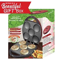 Brentwood Red 1200 Watt 5-Piece Nonstick Arepa Maker