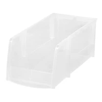 IRIS Large Clear Plastic Stacking Bin