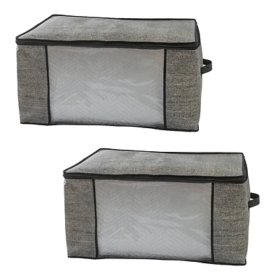 Simplify Black Blanket Storage Bag Set