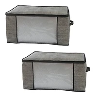 Simplify Black Blanket Storage Bag Set