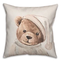 Bedtime Teddy 18" x 18" Indoor/Outdoor Pillow
