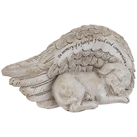 7" Sleeping Angel Dog Memorial Outdoor Garden Statue