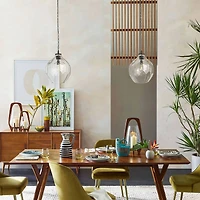 Hello Honey® Matte Black Oversized Geometric Glass Ceiling Light