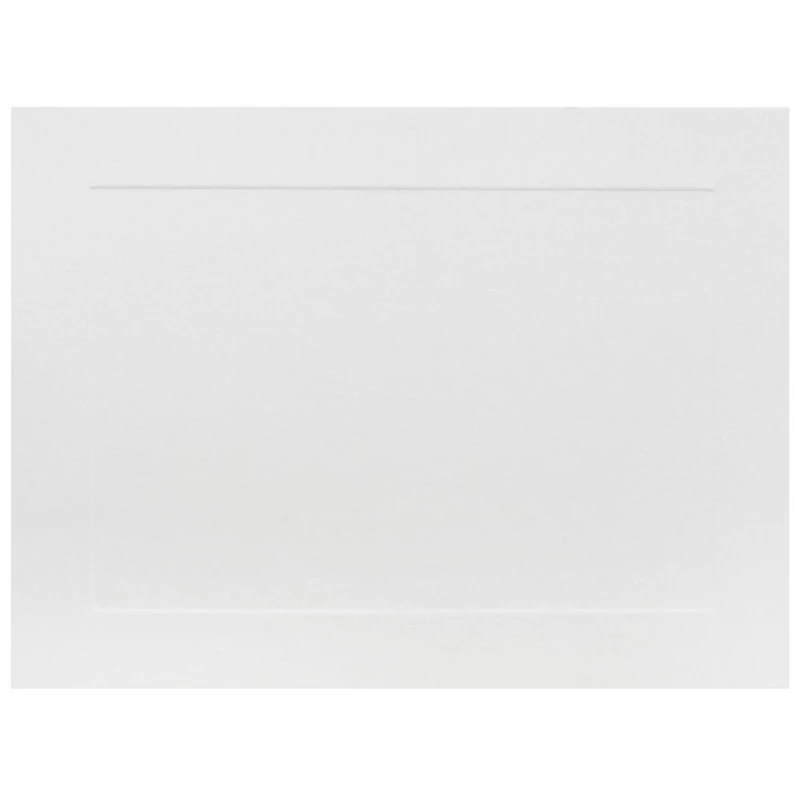 JAM Paper 5" x 6" White Panel Blank Flat Note Cards