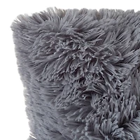 Hastings Home Gray Faux Fur Shag Pillows, 2ct.