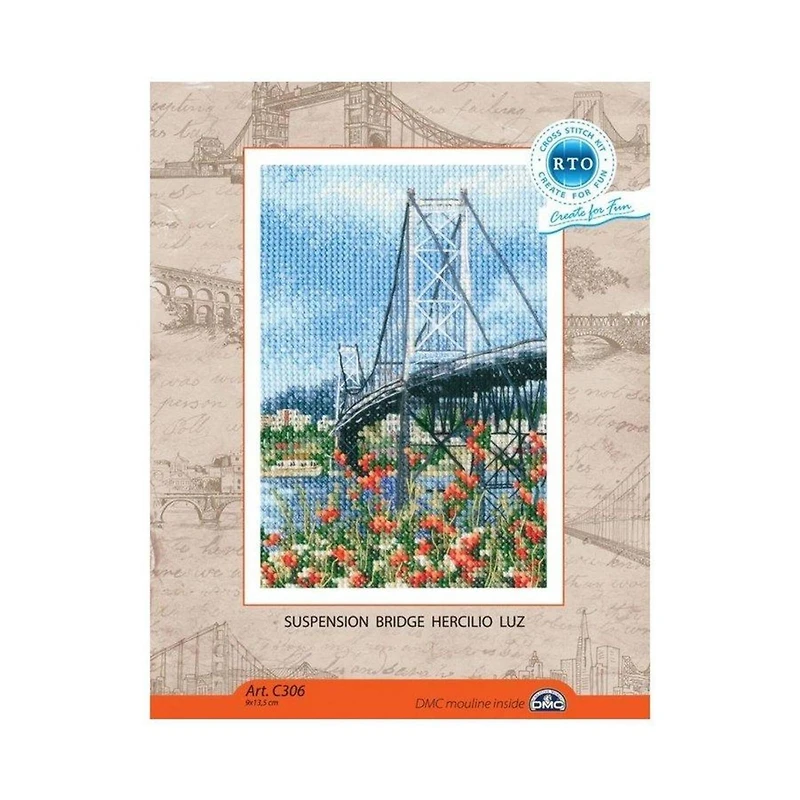 RTO Suspension Bridge Hercilio Luz Cross Stitch Kit