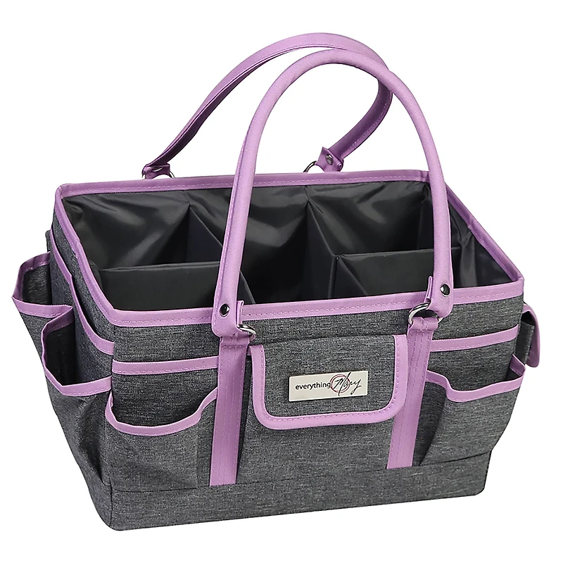 Everything Mary Purple Heather Deluxe Store & Tote Craft Organizer