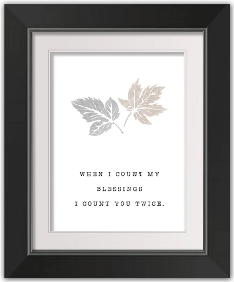  Blessings Fall Print in Black Frame