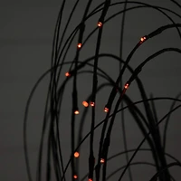 4ft. Orange & Purple LED Pre-Lit Halloween Black Willow Artificial Fall Tree