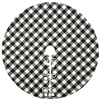 52" General Store Collection Black & White Plaid Tree Skirt