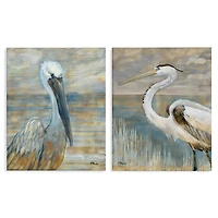 Stupell Industries Sea Birds Abstract Beach Canvas Wall Art Set