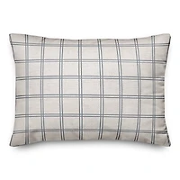 Slate Windowpane Pattern Throw Pillow