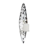 20" Silver Contemporary Wall Sconce