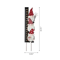 Glitzhome® 3ft. Lighted LED Gnome Snow Gauge Yard Stake