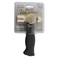 The Beadsmith® 1lb. Brass Ergo Handle Hammer