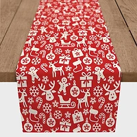 90" Christmas Icons Table Runner