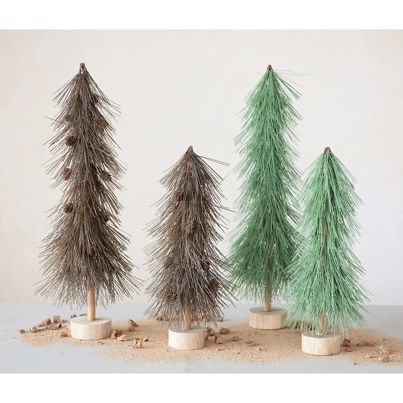 Hello Honey® 21" Green Plastic Tree with Wood Base