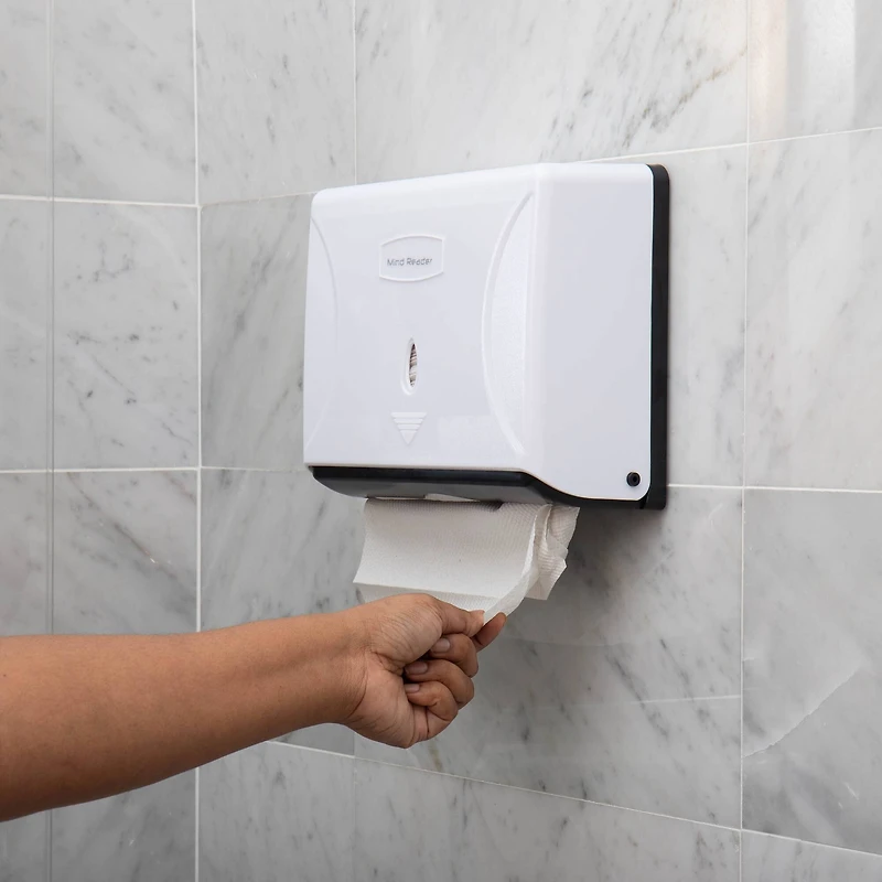 Mind Reader White Multi-Fold Paper Towel Dispenser